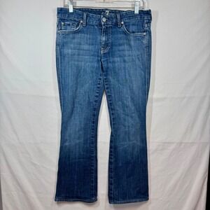 7 For All Mankind A Pocket Bootcut Jeans Dark Wash Denim‎ Womens Size 29